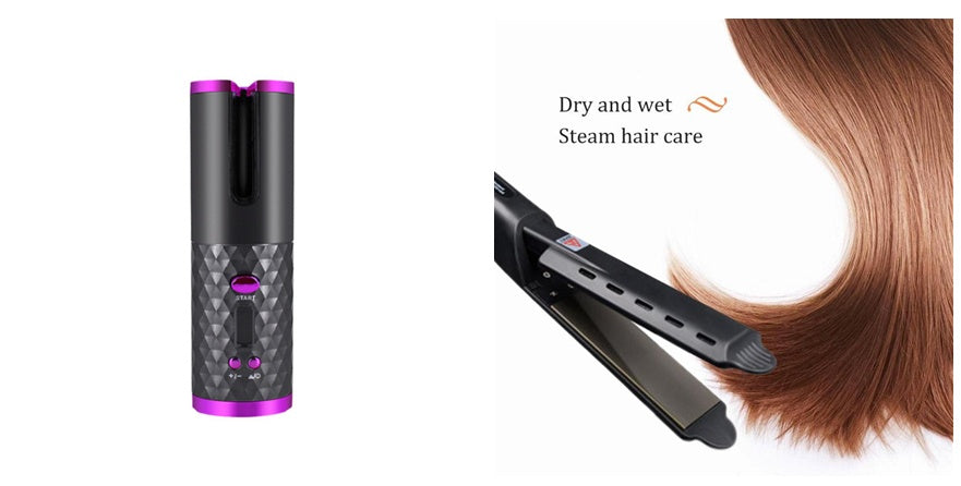 Cordless Hair Curler with 360° Rotation
