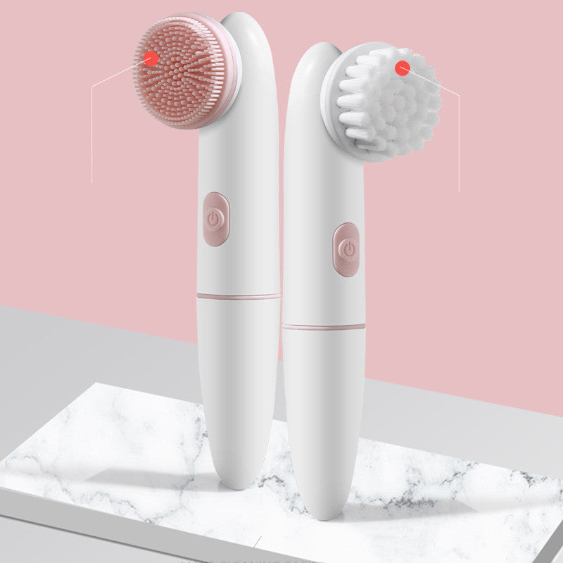 Dual-Action Facial Cleansing Brush