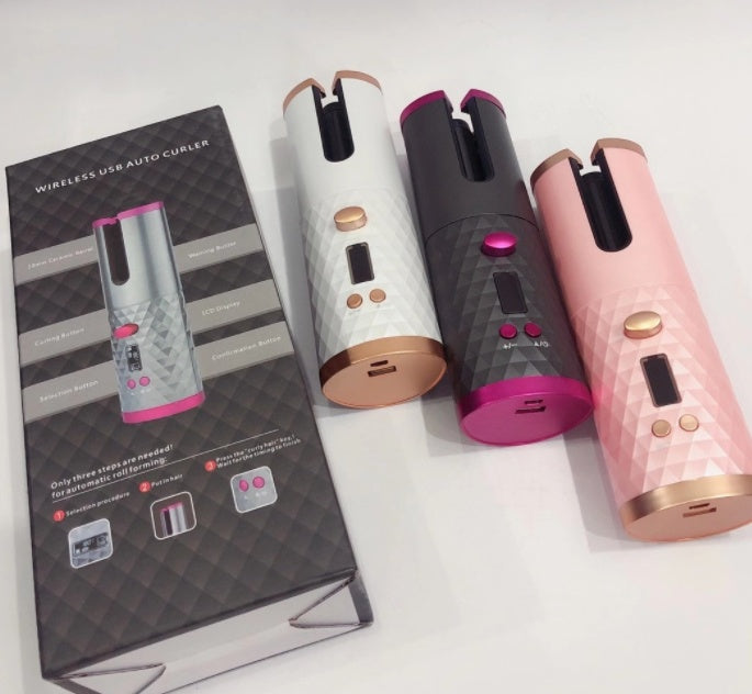 Cordless Hair Curler with 360° Rotation